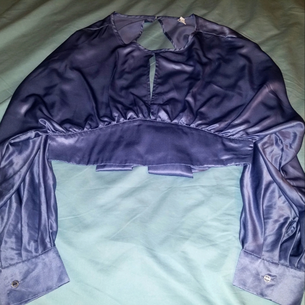 Silk lilac crop top